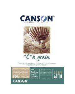 Canson C a' grain A3 yellow ochre drawing paper 30S 250g