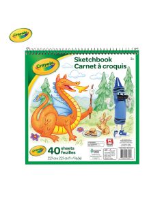 Crayola Heavy Weight Sketchbook, 9 X 9 In, 40 Sheets, White