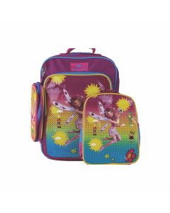 School Trolley Bag  17" + Lunch Box - Butterfly - Glossy Bird