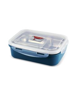 Lunch Box with 3 Conpartments - Blue - 8107