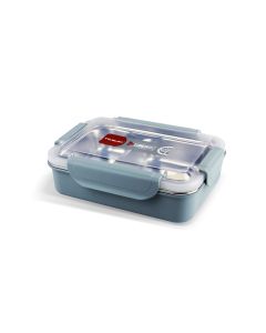 Lunch Box with 2 Conpatments Blue - 8155