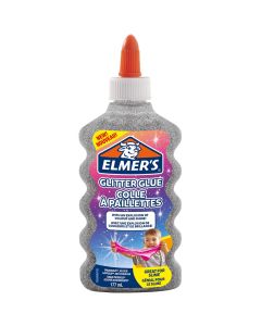 Elmer's Glitter Glue, Silver, 177 mL, Washable and Kid Friendly