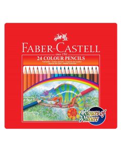 Faber Castell - Colour of Nature Flat Tin Pencil 24pcs
