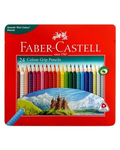 Faber Castell - Grip Color Pencil Flat Tin 24 Color