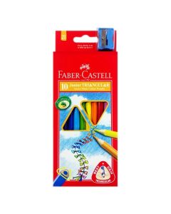 Faber-Castell Junior Triangular Colour Pencil Set of 10