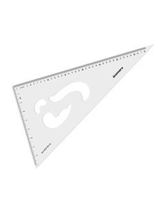 Professional Curve Cut 60 Degree Set Square ASCP16- 40cm 16" Isomars