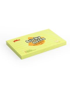 Post It Pad 5x3" Neon Yellow W/Lined