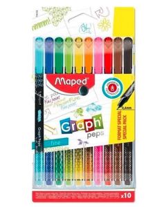 Maped Graph'Peps Fineliner Deco Set of 10