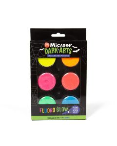 Neon Glow Washable Paint Discs, 6-Color Set - Micador Dark Arts