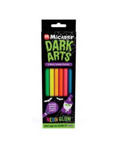 Neon Glow Jumbo Pencils, 6-Color Set