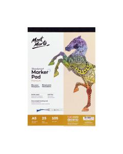 Mont Marte Bleedproof Marker Pad 105gsm A5 25 Sheets