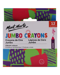 Mont Marte Jumbo Crayons 12pce