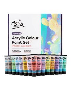 Acrylic Colour Pastel Colours 36pc x 36ml - Mont Marte 