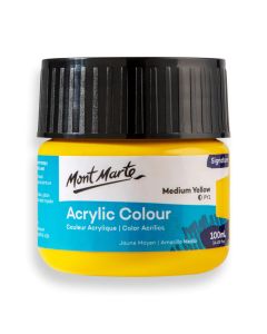 Mont Marte Acrylic Colour Paint 100ml - Medium Yellow
