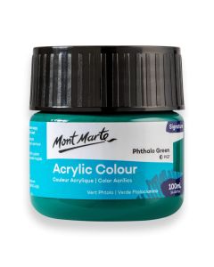 Mont Marte Acrylic Colour Paint 100ml - Phthalo Green