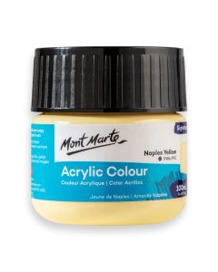 Mont Marte Acrylic Colour Paint 100ml - Naples Yellow