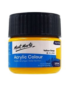 Mont Marte Acrylic Colour Paint 100ml - Yellow Deep