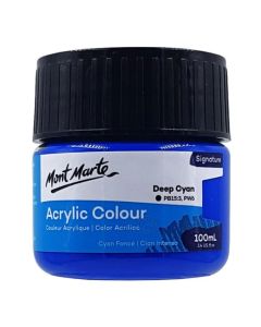 Mont Marte Acrylic Colour Paint 100ml - Deep Cyan