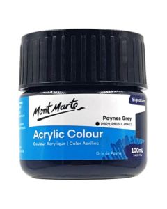 Mont Marte Acrylic Colour Paint 100ml - Paynes Grey