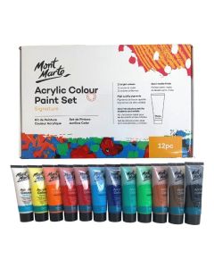 Mont Marte Acrylic Colour Paint Set 12pc x 75ml