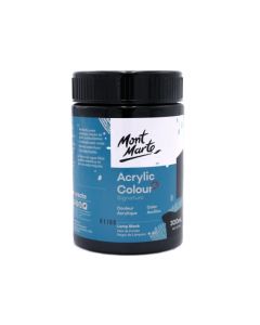 Mont Marte Signature Acrylic Colour 300ml Lamp Black