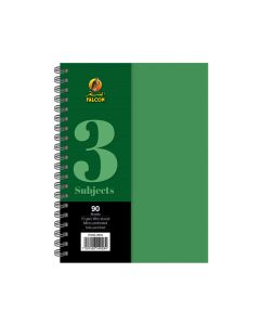 University Book 3 Subjects - A4 Green