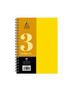 University Book 3 Subjects - A4 Yellow