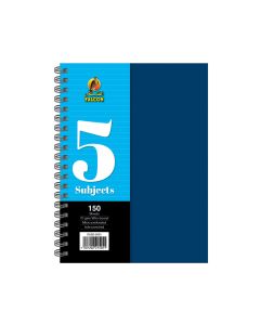 University Book 5 Subjects - A4 Blue