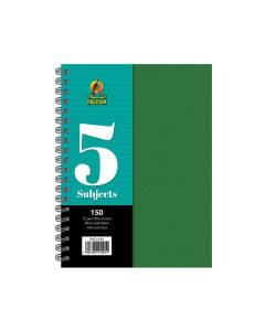 University Book 5 Subjects - A4 Dark Green