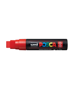 Posca Paint Marker, PC-17K Extra Broad Rectangular Chisel, Red