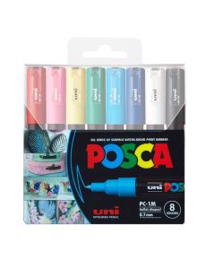 Uni Posca PC-1M Paint Marker Pen - Set of 8