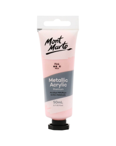 Mont Marte Metallic Acrylic Paint 50ml - Pink