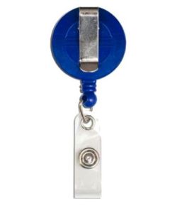 Card Holder "Blue" ID Card Roller Clip Retractable