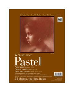 Strathmore 400 Series Pastel Pad, Assorted Colors, 9" x 11" Glue Bound, SM403-9
