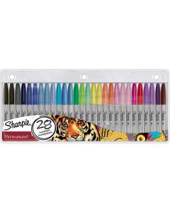 Sharpie Fine Point Permanent Markers, Assorted, Pack of 28