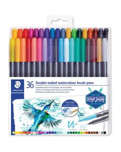 Staedtler Double-Ended Water colour Brush Pen - Set of 36