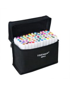 TouchFive Markers 80 Colors Broad Fine Sketch Pen White case