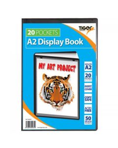 A2 Display Book 20 Pocket Tiger - Black