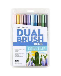 TombowDual Brush Pen Art Markers, 10C Set, Desert Flora - 56197