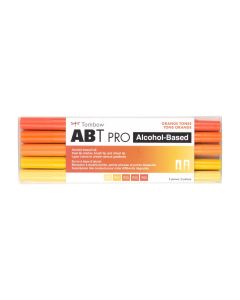 ABT PRO Alcohol-Based Art Markers, Orange Tones, 5-Pack