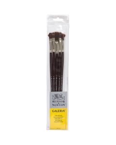 Winsor & Newton Galeria Brush Set, 5-Brushes, Long Handled