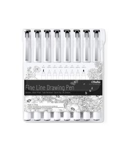 Ohuhu Fineliner Drawing Pens, 8-Pack Set