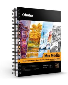 Ohuhu Mix Media Pad, 10"×7.6", 120LB/200GSM, 62 Sheets
