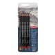 Derwent Tinted Charcoal Pencils, 4mm Core, Pack, 6 Count
