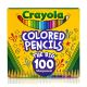 Crayola Colored Pencil Set, Child, Assorted Colors, 100 Pcs