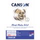 Canson Mixed Media Artist Pad, 600gsm, A4 Glued Pad,