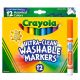 Crayola Ultra-Clean Color Max Washable Markers-Assorted Colors 12