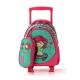 Glossy Bird Trolly School Bag - Cute Pink - 14 Inch