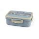 Lunch Box with Spoon & Fork 0001-02 - Blue