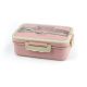 Lunch Box with Spoon & Fork 0001-02 - Pink